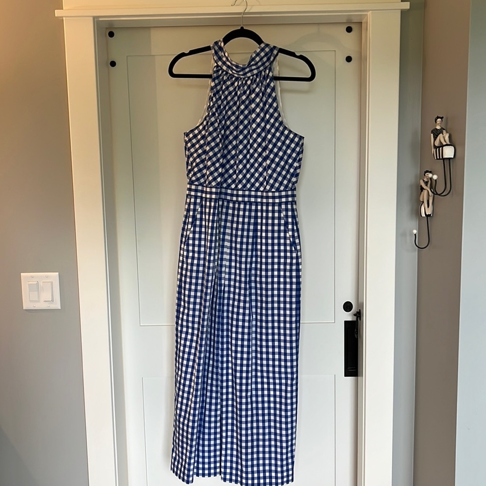JCrew Gingham Jumpsuit Like New